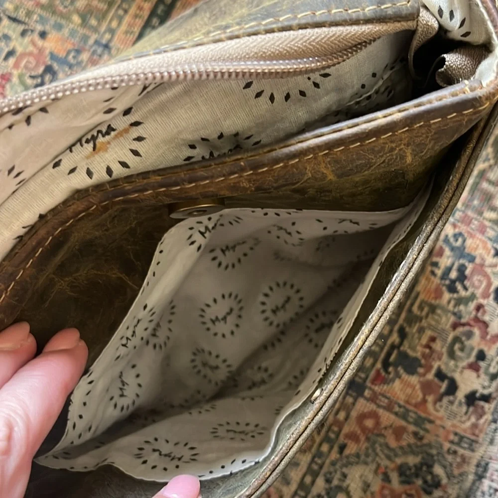 Distressed brown leather Myrna Bag